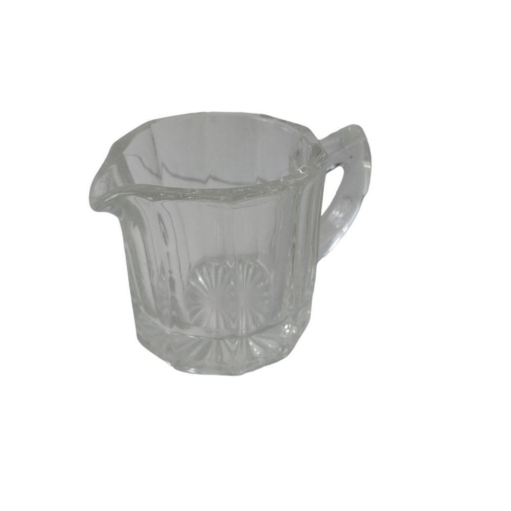 Mini  Indiana Glass Clear Creamer/Syrup Pitcher 2.5" Vintage